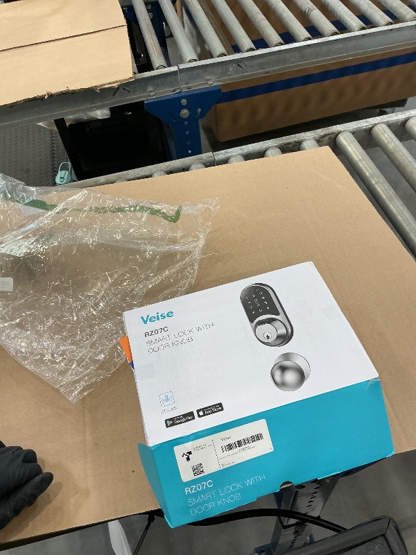 Photo 1 of Veise RZ07C Fingerprint Smart Lock Deadbolt with Handle Set, Matte Black