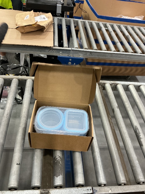 Photo 1 of Bakpoco 4 Pack Stainless Steel Snack Containers, 2 Compartment, Leak-Proof Lids