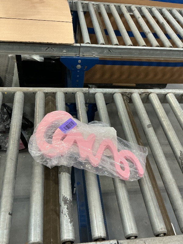 Photo 1 of TONIFUL Wooden "One" Sign - Light Pink