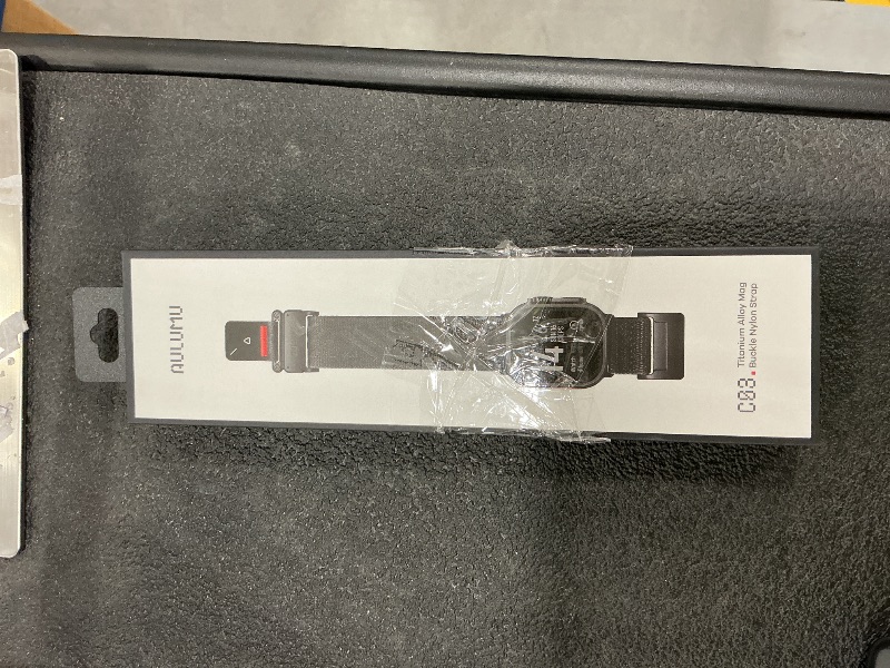 Photo 1 of Aulumu C03 Snap Functional Titanium Buckle for Apple Watch Ultra (3/2/1) Nylon Band | Luxury Embossed Texture Knit | Quick-release Design | iWatch Bands for 49/46/45/44MM - Black Titanium