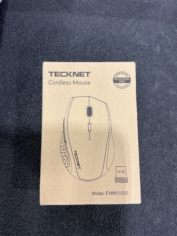 Photo 1 of TECKNET 2.4G Wireless Mouse, 4800 DPI Ergonomic Computer Mouse, USB, White