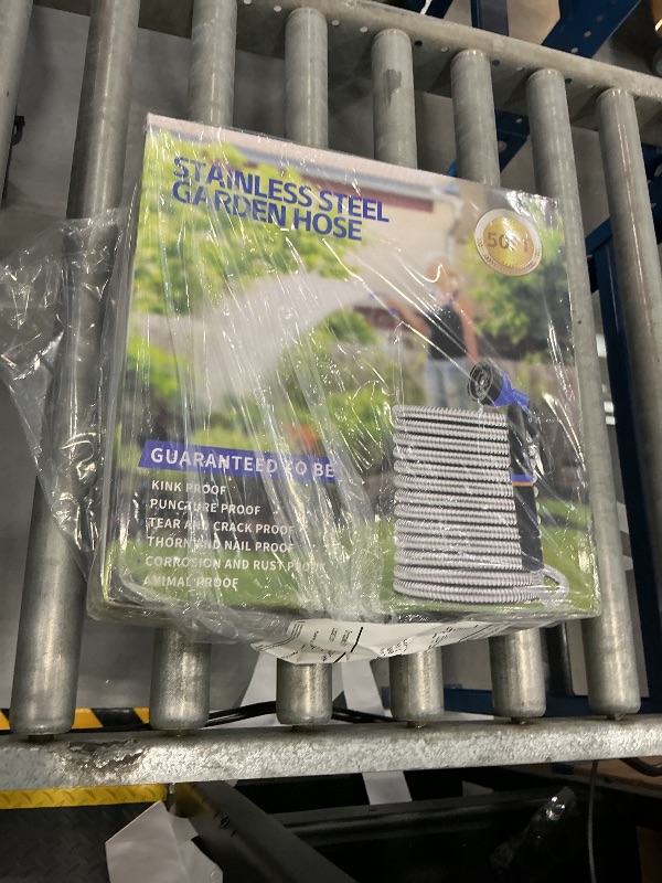Photo 1 of GAGALUGEC Metal Garden Hose, 50ft, Blue