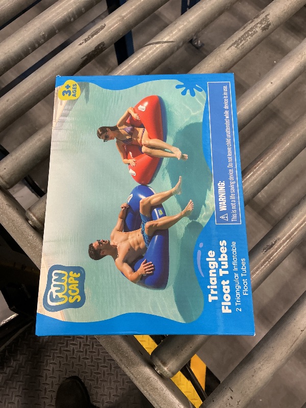 Photo 1 of Funscape Triangle Pool Float - Blue Red, X-Large