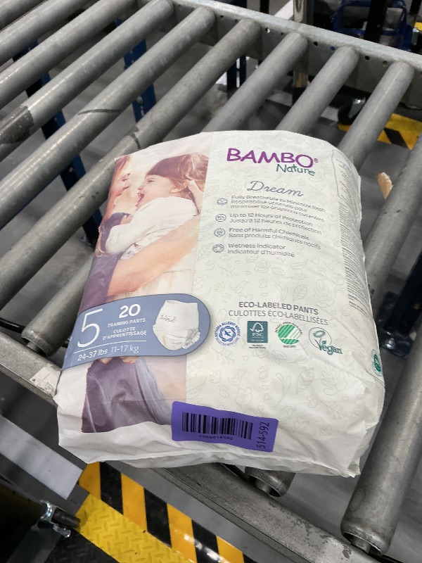 Photo 1 of Bambo Nature Training Pants, Size 5, White