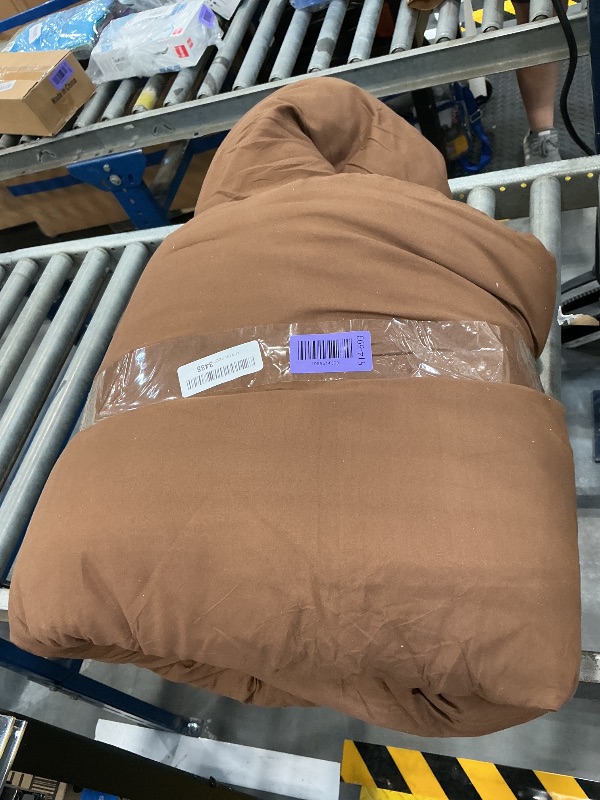 Photo 1 of CozyLux Twin Comforter Set, 2 Pieces Down Alternative Bedding, Brown