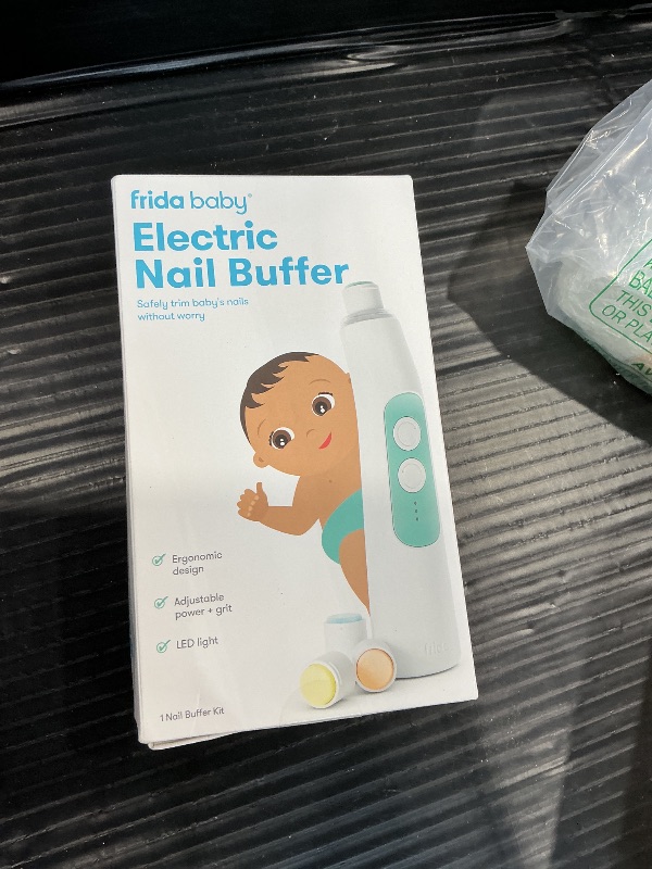 Photo 1 of Frida Baby Electric Nail Buffer, Safe Baby Nail File & Trimmer Kit, White