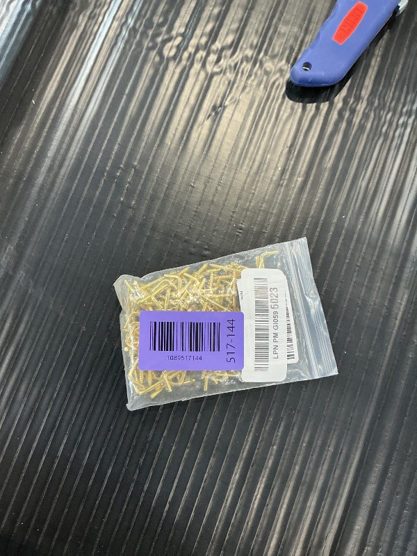Photo 1 of Biaungdo 100 Pack 3/4" Gold L Screw Hooks