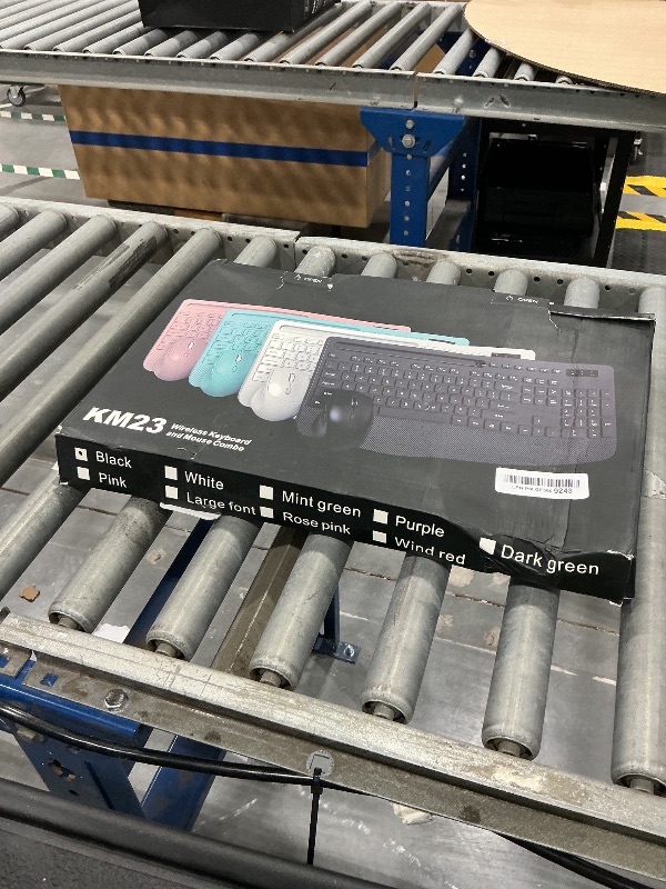 Photo 1 of Wireless Keyboard and Mouse Combo - Full-Sized, Ergonomic Wrist Rest