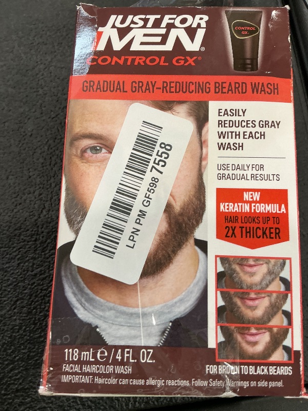 Photo 1 of Just for Men Control GX Beard Wash, Gradually Reduces Grey