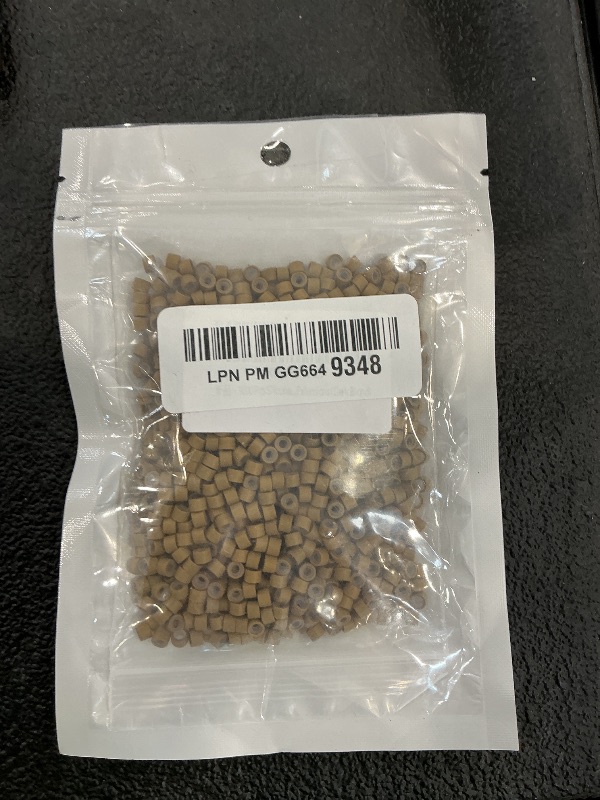 Photo 1 of YTBYT 1000 Pcs Silicone Lined Micro Rings for Hair Extensions, Dark Blonde
