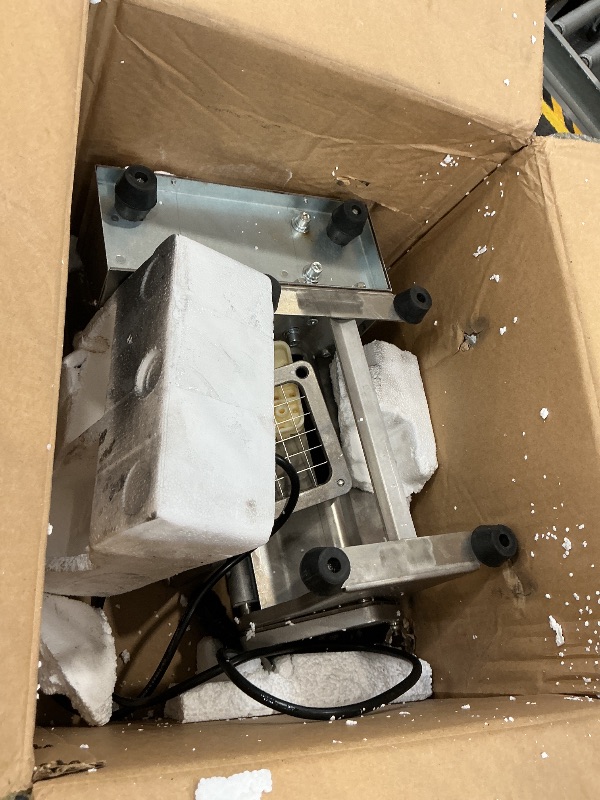 Photo 1 of NJTFHU French Fry Potato Cutter Machine Electric Cutting Slicer Chipper Automatic Potato Cutter with 3 Sizes of Replaceable Blades Stainless Steel for Commercial Industrial Kitchen Restaurant Use