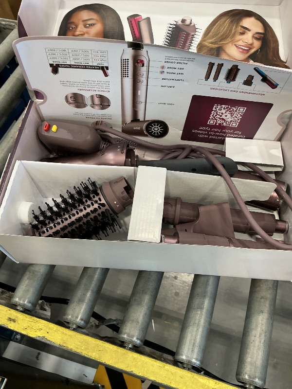 Photo 1 of Shark FlexFusion Ceramic Air Styler, Straightener+Curler, Blush, HD641S