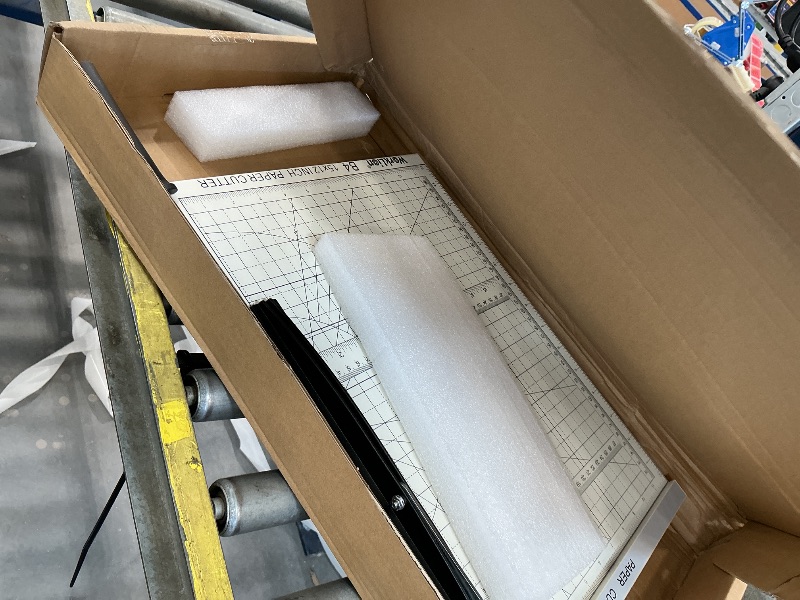 Photo 1 of 15 inch Guillotine Paper Cutter: Worklion Precision Paper Trimmer with Safety Lock,15 Sheet Capacity, Thickened Metal Based Cutting Board for Crafting Cardstock Photos Laminatedsheets in Class/Office