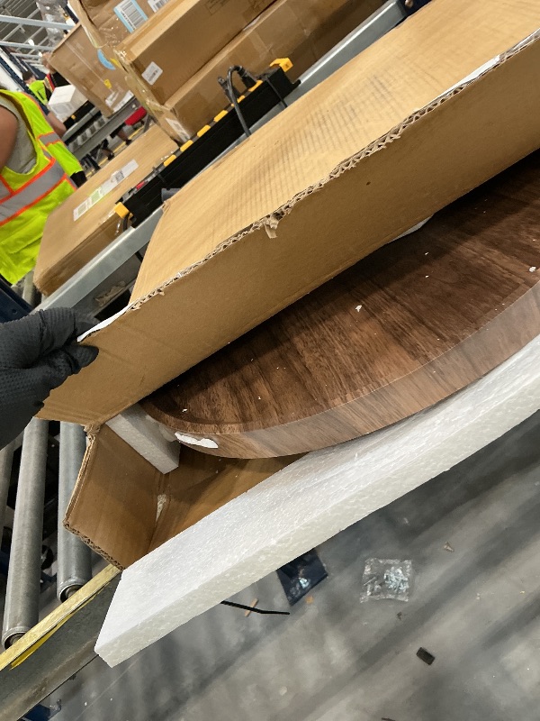Photo 1 of GTIWROTN Small Round Coffee Table, 20-inch Walnut