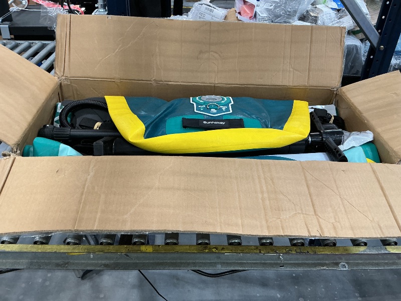 Photo 1 of SUNHOKEY 11'×34'' Extra Wide Inflatable Paddle Board with Seam Welded Technology, Stand Up Paddle Board, 420lb Capacity for Adults, Sup Board for All-Level with 2-Blade Paddle/Dual-Action Pump/Leash
