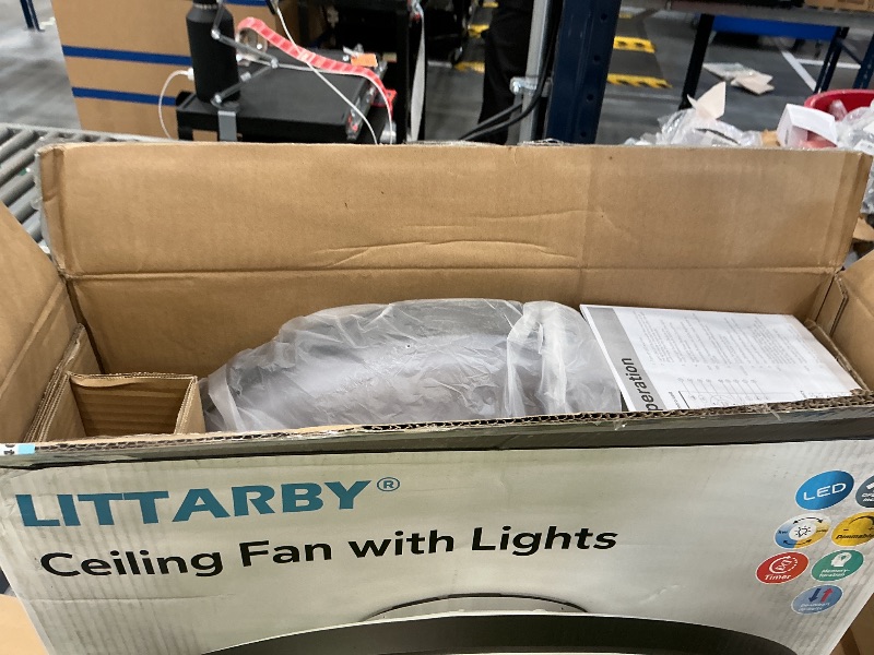 Photo 1 of LITTARBY 22-Inch Enclosed Bladeless Ceiling Fan with Light