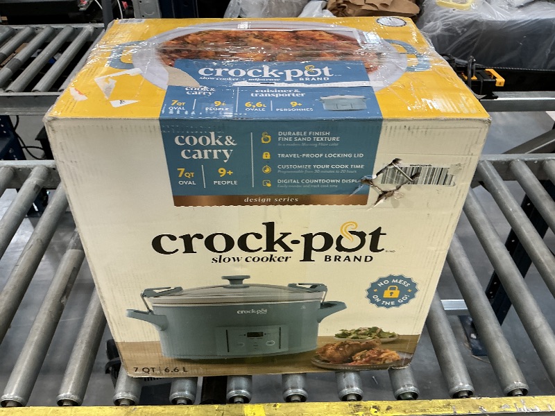 Photo 1 of Crock-Pot® Design Series 7-Quart Programmable Slow Cooker, Morning Haze Blue