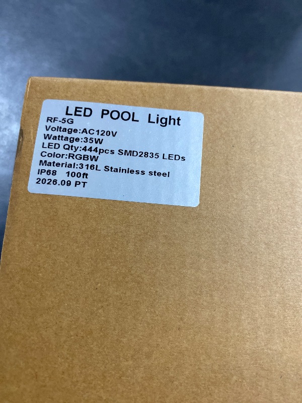 View 2 of Replacement for Pentair IntelliBrite 5G Color RGBW LED Pool Light, Inground Pool -10 Inch AC120V with 100ft Cord Underwater Light Fixture - Swimming Pool Light Fixture, Lifetime Replacement Program