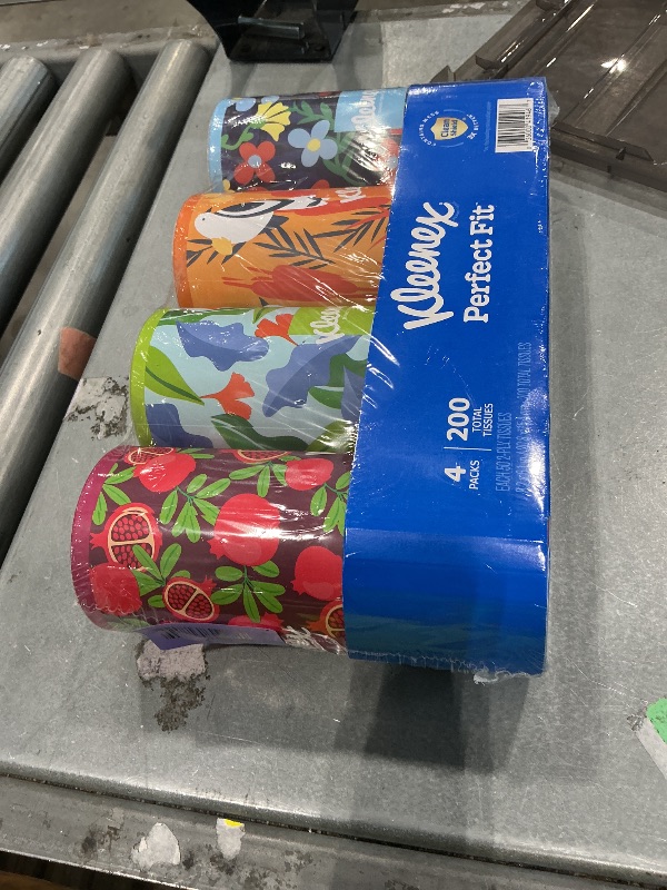 View 2 of [only 3] Kleenex Perfect Fit Facial Tissues, 4 Canisters, 50 Tissues per Can
