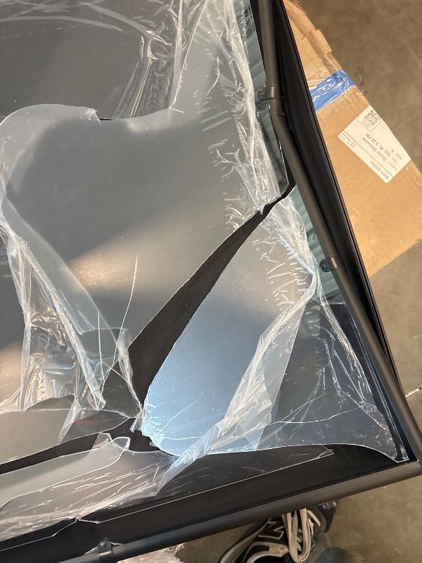 View 4 of *** Frame is bent *** screen is broken *** Memorywuu Trade Show Display Case, Black, 36"x24"