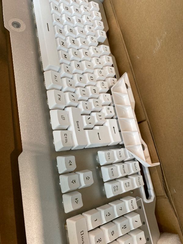View 3 of **View Clerk Notes**Wireless Gaming Keyboard and Mouse,RGB Backlit Rechargeable Keyboard Mouse with 5000mAh Battery Metal Panel,Removable Hand Rest Mechanical Feel Keyboard and 7 Color Gaming Mute Mouse for PC Gamers