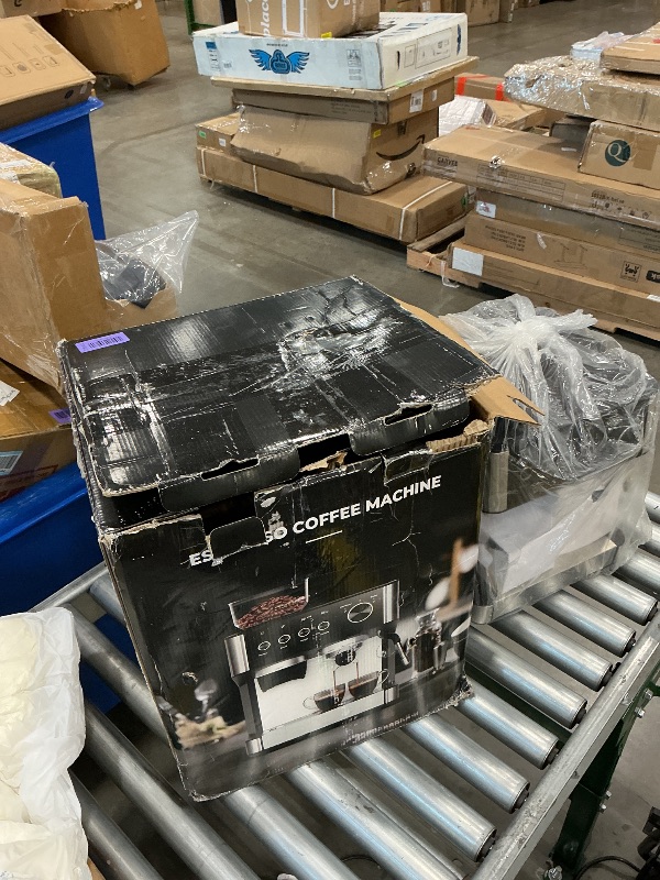 View 3 of [SOLD FOR PARTS] Electactic 20 Bar Espresso Machine with Built-in Anti-Clog Coffee Grinder