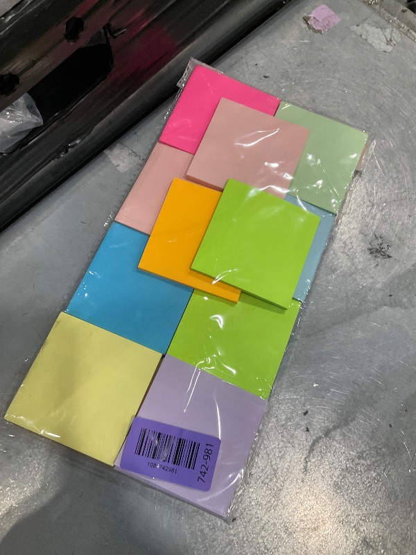 View 2 of (24 Pads) Sticky Notes 3x3 Inches,Bright Colors Self-Stick Pads