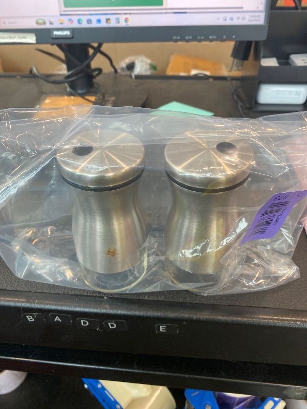 View 2 of [Missing Grinder] CHEFVANTAGE Stainless Steel Salt and Pepper Shakers