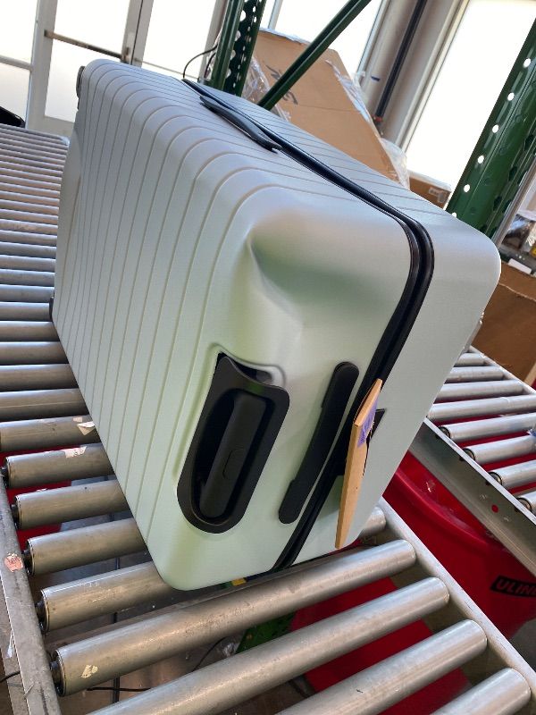 View 1 of [Dented] Light Blue Lockable Luggage Suitcase