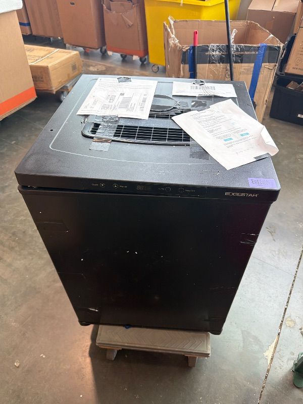 View 2 of [Heavily Damaged, Needs Repairs] EdgeStar BR3002 24 Inch Wide Kegerator Conversion Refrigerator for Full Size Kegs with Deep Chill Mode - Black