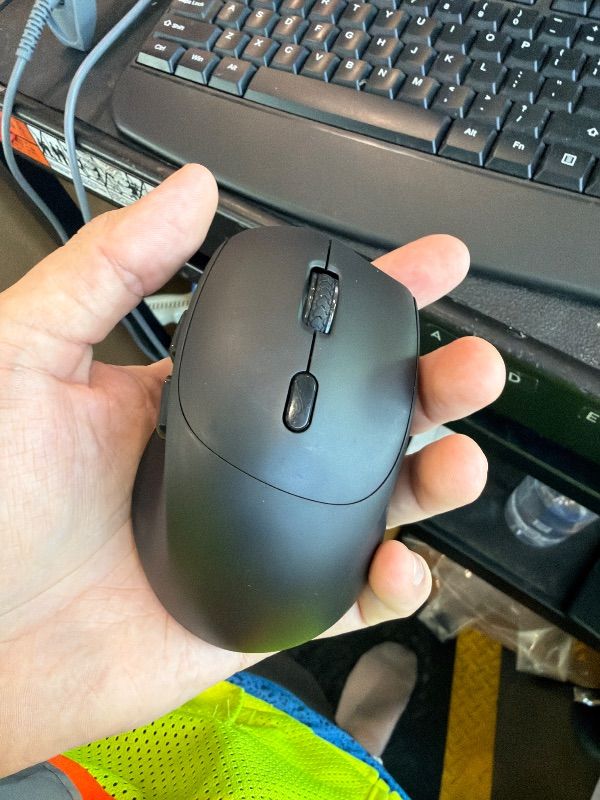 View 5 of [Missing Key Pieces] Wireless Keyboard and Mouse Combo, Full Size Ergonomic Wave Keys(Pink-B)