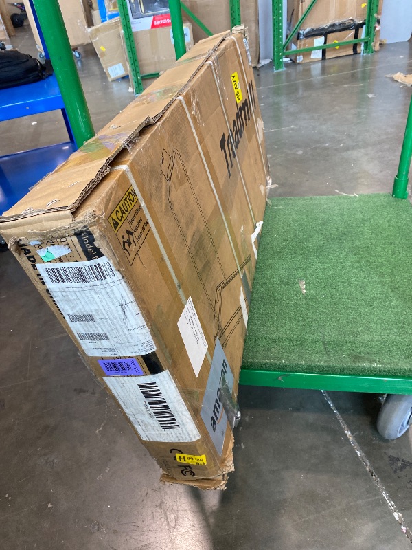 View 2 of **View Clerk Notes**Walking Treadmill Pad with Incline Handle Bar, Silent and Foldable Fitness Equipment, Treadmill with 4-in-1 Modes, Easy Assembly, Portable Home Gym Equipment