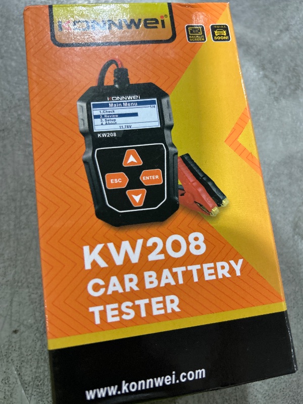 View 2 of KONNWEI KW208 12V Car Battery Tester, Battery Load Tester Automotive 12V Alternator Starter Tester Digital Auto Battery Analyzer Charging Cranking System Tester for Car Truck Marine Motorcycle Boat