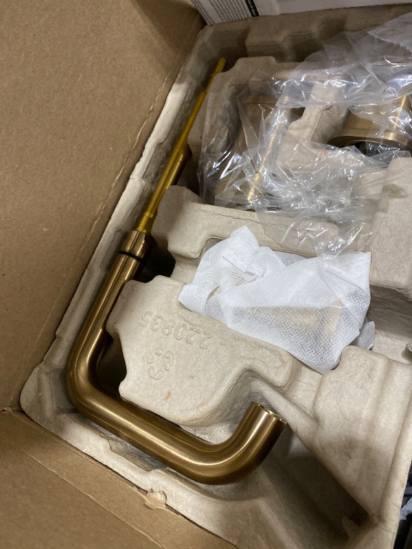 View 2 of Moen Inara Widespread Bathroom Faucet, Bronzed Gold