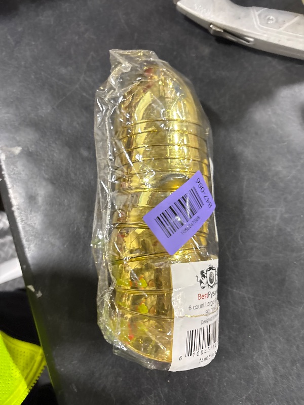 View 2 of BestPysanky Golden Plastic Easter Eggs (Set of 6)