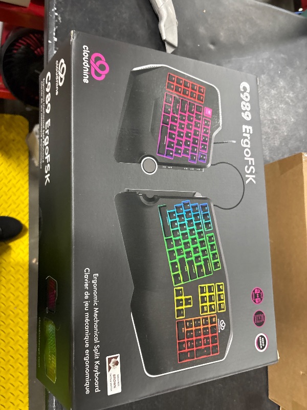 View 2 of Cloud Nine C989M Ergonomic Split Mechanical Keyboard