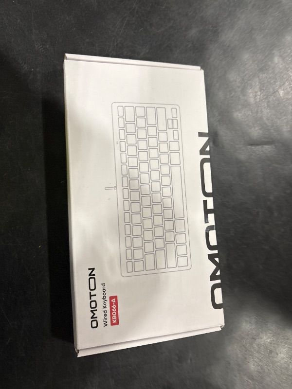 View 2 of OMOTON Wired Keyboard for Mac, Compact 78-Key, White
