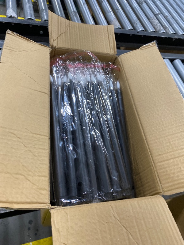 View 2 of Qunclay Black Flameless Taper Candles, 120 Pcs, Battery Operated LED