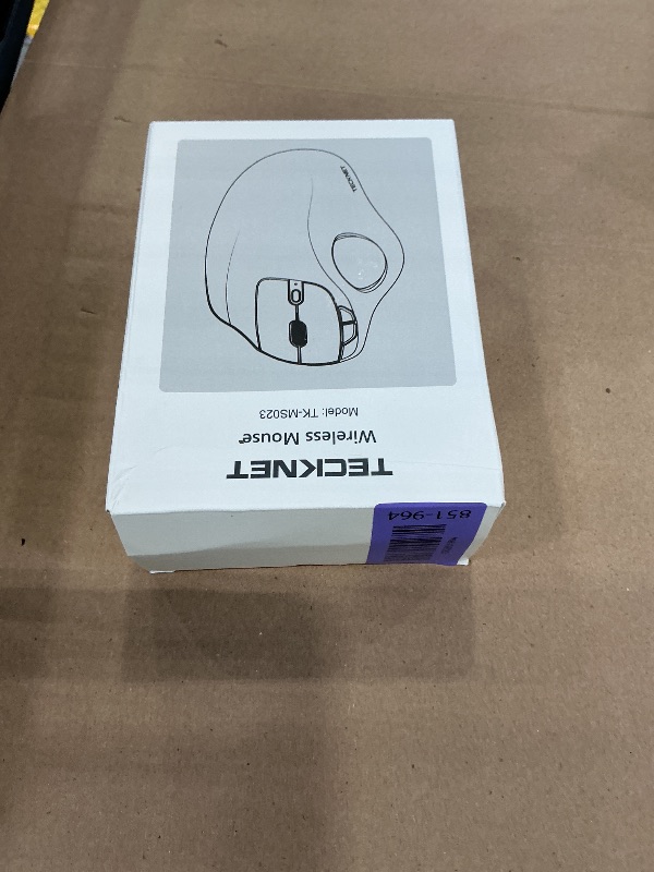 Photo 1 of TECKNET Ergonomic Wireless Trackball Mouse - Red