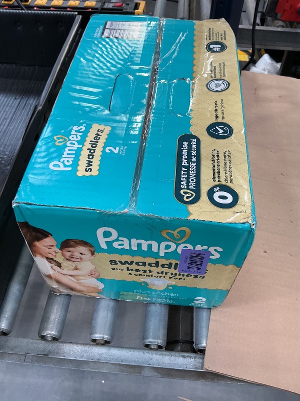 View 2 of Swaddlers Diapers, Size S2 (10-22 lbs), 84 Count, Absorbent, Keeps Baby Dry and Comfortable, Pediatrician Recommended Skin Safe Disposable Baby Diaper