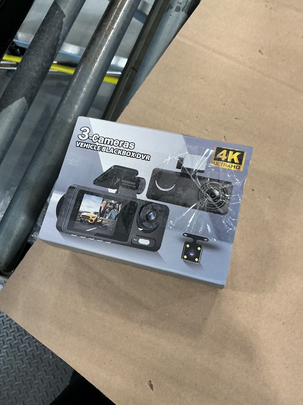 Photo 1 of Dash Cam Front Rear with 3 Channel, 4K Full UHD Car Camera, 5GHz WiFi & App Control, Free 32GB Card Included, Dash Camera for Cars with IR Night Vision, 24 Parking Mode, Loop Recording, G-Sensor