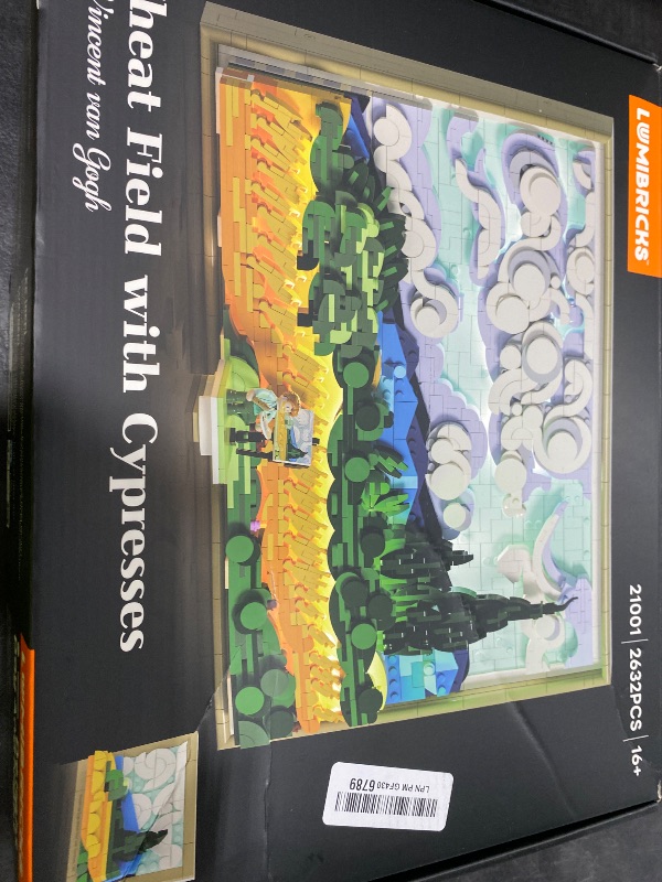 View 4 of Lumibricks Wheat Field with Cypresses Building Set