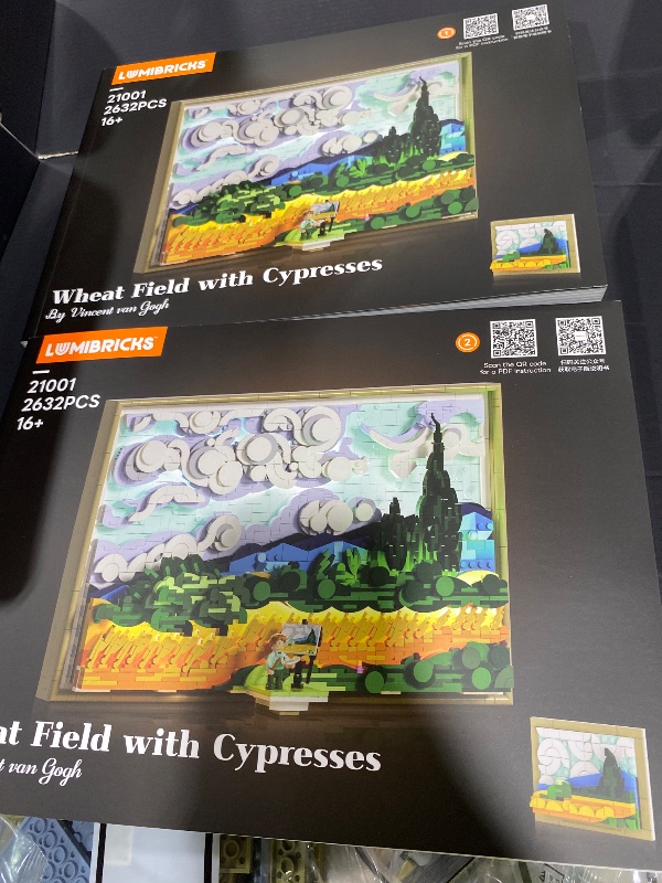 View 2 of Lumibricks Wheat Field with Cypresses Building Set