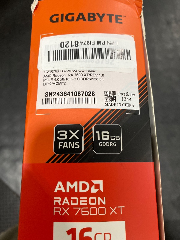 View 3 of GIGABYTE Radeon RX 7600 XT Gaming OC 16G Graphics Card