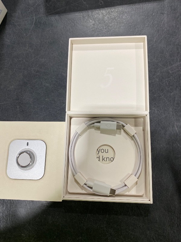 View 4 of Oura Ring 5 Smart Ring - Silver - Size 7 - Fitness & Sleep Tracker