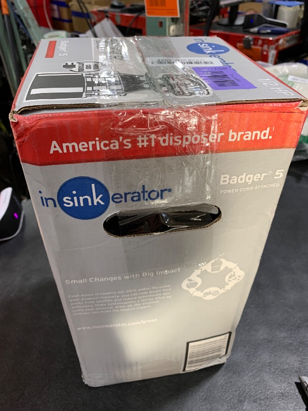View 3 of InSinkErator Badger 5 Garbage Disposal with Power Cord, Badger Series 1/2 HP Continuous Feed Food Waste Disposer