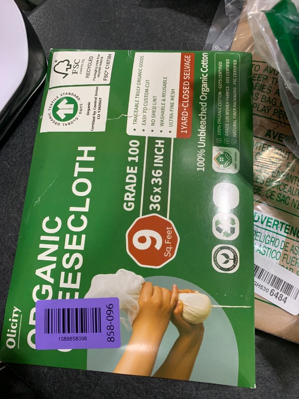 View 2 of Olicity Organic Cheesecloth, GOTS Certified, 36x36 Inch