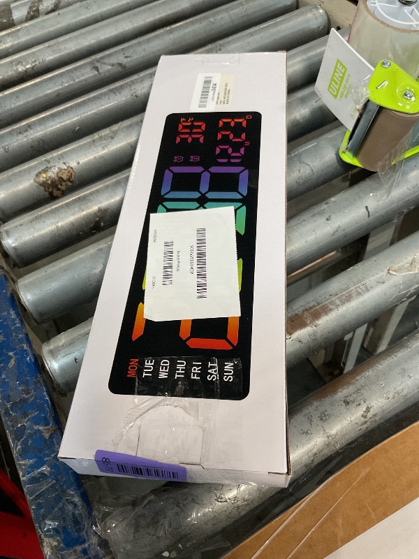 View 2 of [MISSING REMOTE] HIPPIH 16" RGB LED Digital Wall Clock