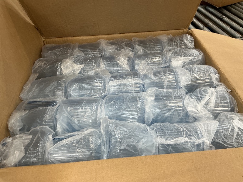 Photo 1 of Suclain 100 Pcs 14oz Ribbed Plastic Wine Glasses