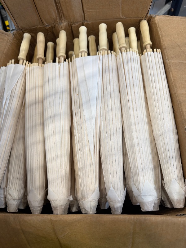 Photo 1 of MBJZSL 90 Pack White Paper Umbrellas, 23.6 Inch